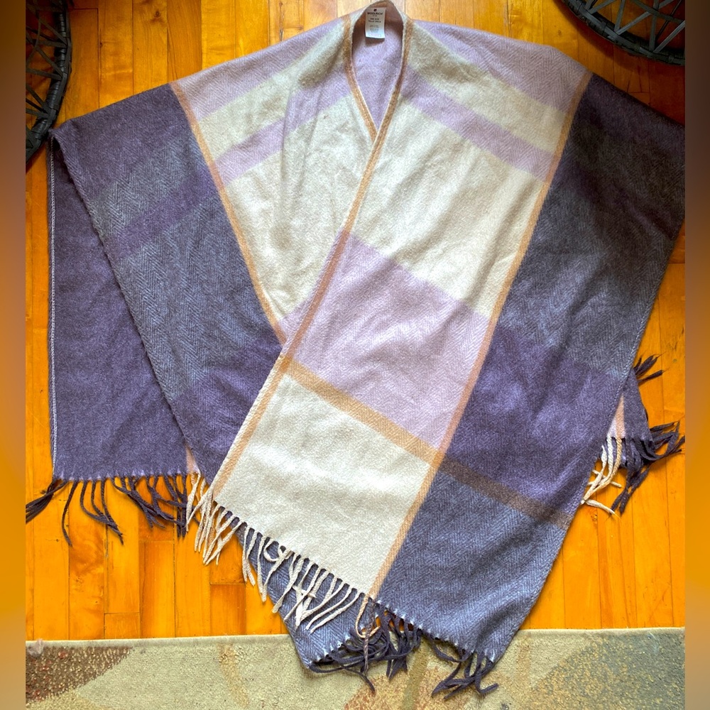 Woolrich Purple Plaid Wrap- One Size